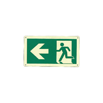 Pictogram Left Exit Sign - Double Sided - 16M Viewing Distance